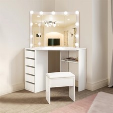 Corner vanity makeup dressing - vanity,