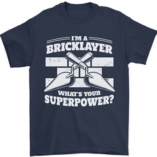 Bricklayer Whats Your Superpower Builder Bricky Mens T-Shirt 100% Cotton