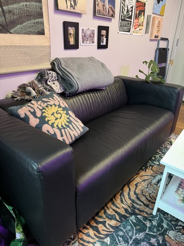 Ikea black loveseat - ikea, loveseat/couch