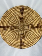 Vintage Hopi Tuba City-Second Mesa Area Coiled Basket Kachina Symbol 12" OOAK