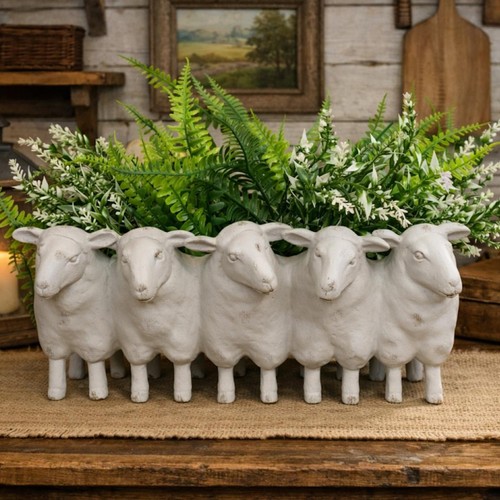 Sheep herd planter trough home - planter,