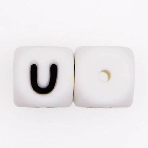 10pcs 12mm silicone alphabet - 10pcs,