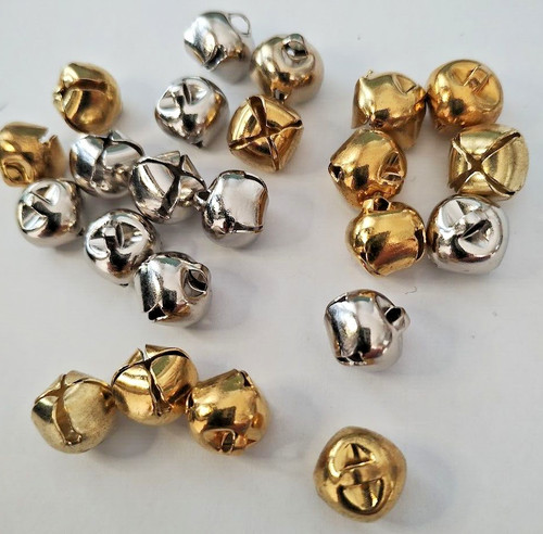 X10 silver look metal jingle - silver,