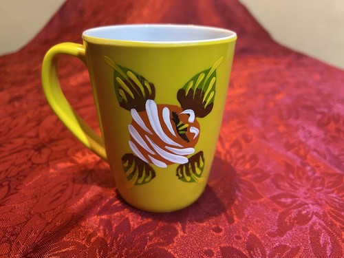 Hand painted canal ware cup - hand,