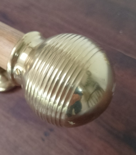 Vintage brass curtain pole - brass,