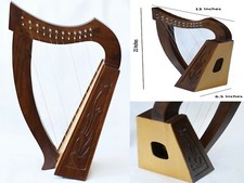 Brand New 12 Strings Rosewood Connie Irish Harp With Tunning Key & Carrying Case