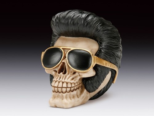 Skull elvis like figurine - elvis,