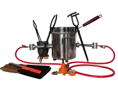 Dual burner gas - burner, metal