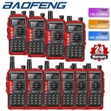 BAOFENG 10W 128CH TRI-BAND V/UHF WALKIE TALKIE LONG RANGE TWO WAY HAM RADIOS LOT