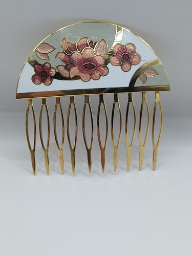 Vintage cloisonne enamel hair - enamel,