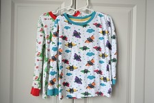 Frugi 2 organic cotton pyjama tops, size: 6-7 years