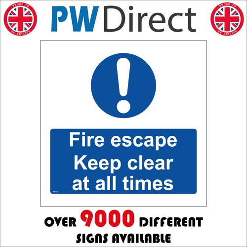 Sign fire escape keep - keep, at