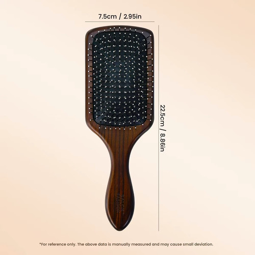 Natural wooden paddle hair - natural,