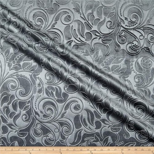 Brocade scroll velvet fabric - brocade,