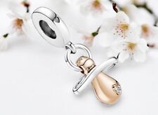 Sterling Silver 925 New Mum Baby Girl Boy Arrival Dummy Pacifier Dangle Charm