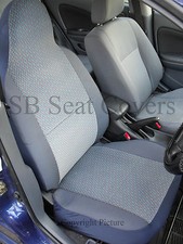 TO FIT A RENAULT TWIZY, CAR SEAT COVERS, CHEVRON BLUE FABRIC
