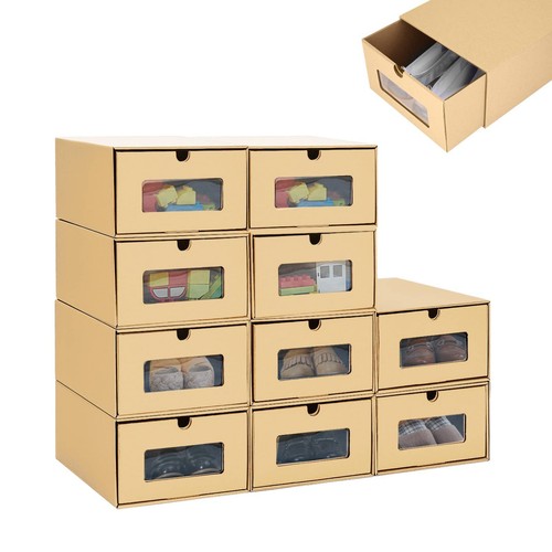 10pcs shoe boxes stackable - 10pcs,