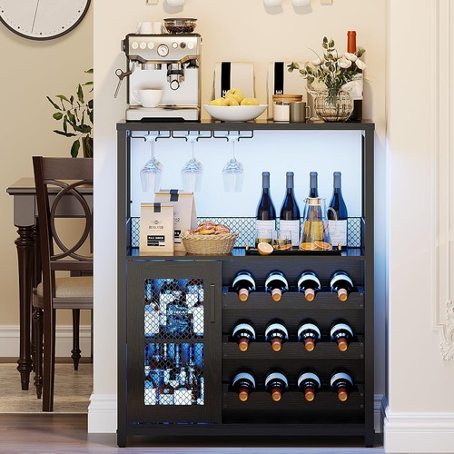 Tier wine bar cabinet - cabinet, rack