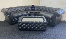Chesterfield Corner Sofa in Bonded Leather