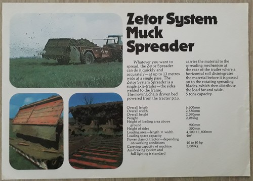 Zetor system muck - zetor, spreader
