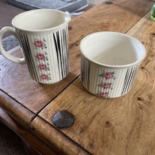 1960  Price Kensington Sugar Bowl / Jug. Slight chip on jug rim, bowl perfect