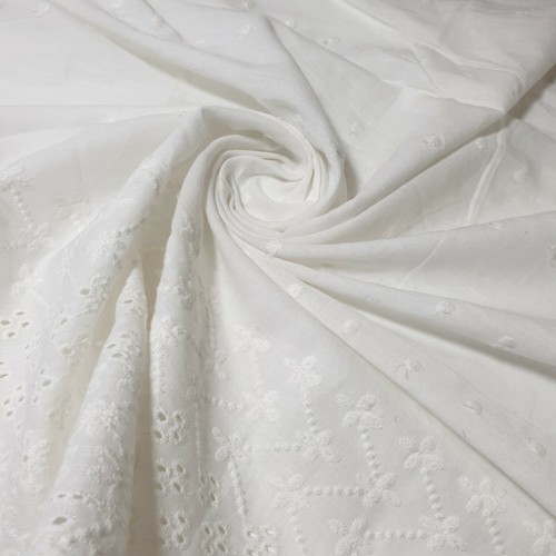 White 100 cotton broderie - 100%,