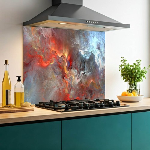 Printed glass kitchen - printed,