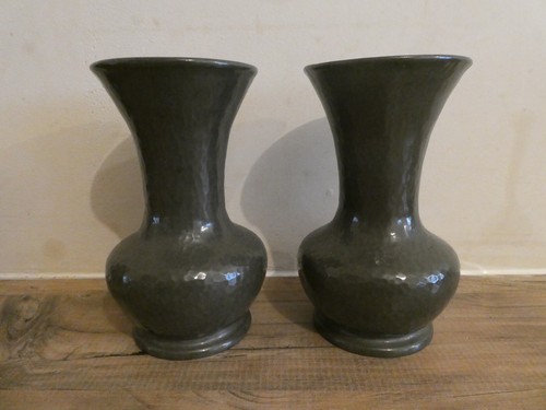 Pair tudric pewter - pewter, vases
