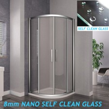 Quadrant Shower Enclosure and Shower Door Cubicle Stone Tray 6/8mm Glass Screen