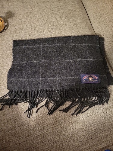 Gant scarf mens grey black - scarf,