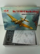 ICM 48265 HEINKEL HE111H-6 NORTH AFRICA WWII GERMAN BOMBER INCOMPLETE FOR SPARES