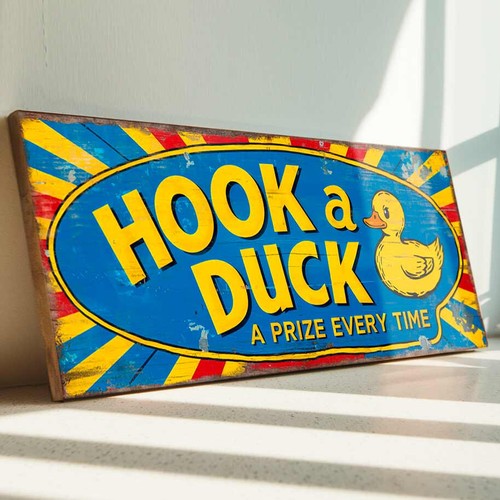 Hook duck large sign - hook,
