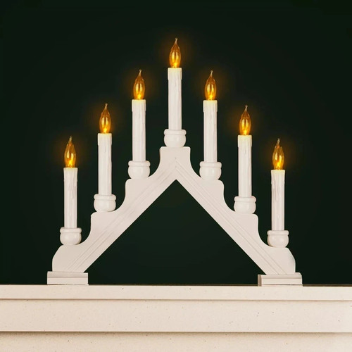 White wooden candle bridge - candle,