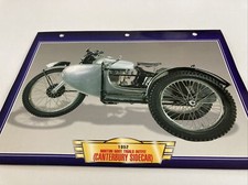 Norton 500 Trials Outfit 1952 Canterbury Side-Car Fiche Carte Moto Passion Atlas