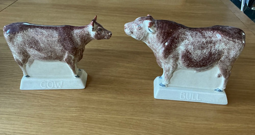 Rye pottery bull cow - rye, &