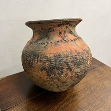 Large Terracotta Unglazed Cooking Pot rounded base