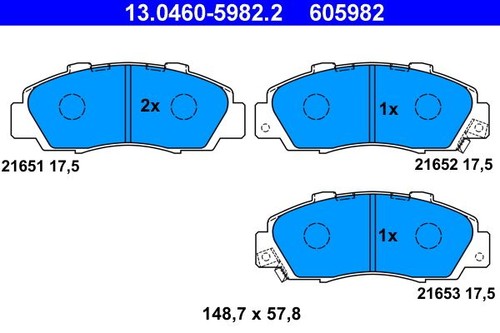 0460 5982 brake pad set - pad,