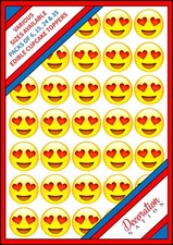 35 x Heart Eyes Face Emoji