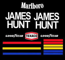 James Hunt 1976 Bell Star Helmet Sticker Kit Full Size Helmet 1.1 Stickers