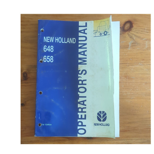 New holland 648 658 baler - holland, 648/658