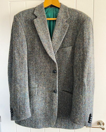 Harris tweed men blue - men's, blue/grey