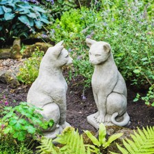 Pair Of Siamese Oriental Cat Ornaments Perfect for Driveway 50cm tall 33KGS