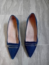 Hispanitas Navy nubuck leather