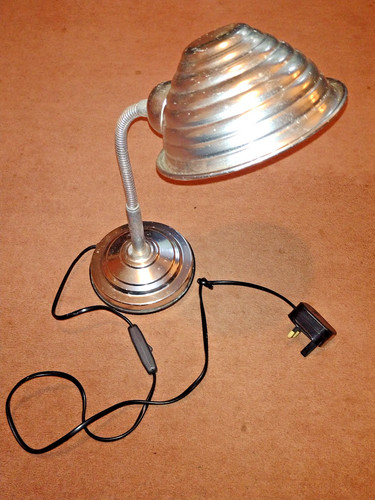 Vintage aluminium desk lamp - vintage,