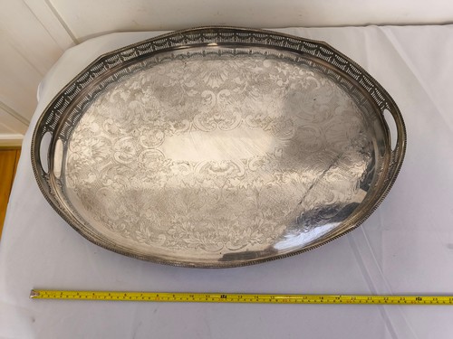 Huge vintage gallery tray - gallery,