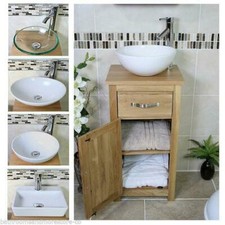 Solid Oak Bathroom Cabinet |