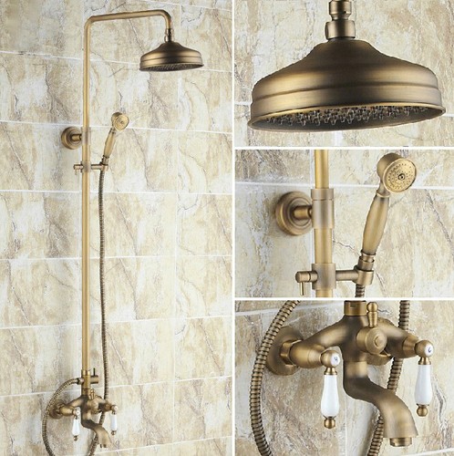 Antique brass rain - brass, bathroom