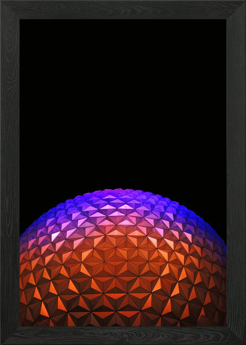 Geodesic dome night framed - at,