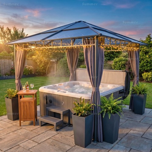 Metal gazebo with - metal,