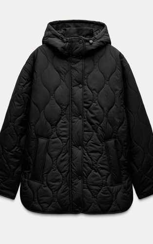 Zara hooded puffer jacket - zara,
